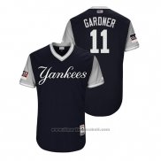 Maglia Baseball Uomo New York Yankees Brett Gardner 2018 LLWS Players Weekend Gardner Blu