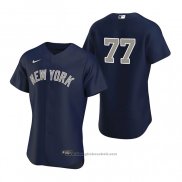 Maglia Baseball Uomo New York Yankees Clint Frazier Autentico 2020 Alternato Blu