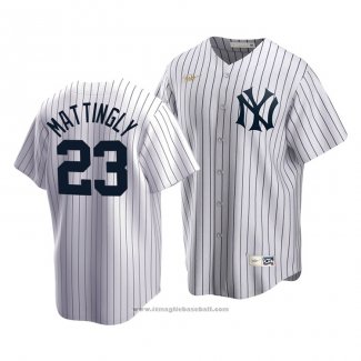 Maglia Baseball Uomo New York Yankees Don Mattingly Cooperstown Collection Primera Bianco