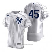 Maglia Baseball Uomo New York Yankees Jonathan Davis Autentico Home Bianco