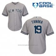 Maglia Baseball Uomo New York Yankees Masahiro Tanaka 19 Grigio Cool Base