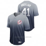 Maglia Baseball Uomo New York Yankees Miguel Andujar Fade Autentico Blu