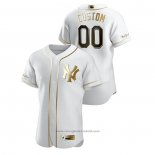 Maglia Baseball Uomo New York Yankees Personalizzate Golden Edition Authentic Bianco