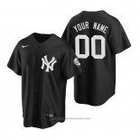 Maglia Baseball Uomo New York Yankees Personalizzate Replica Fashion Nero
