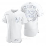 Maglia Baseball Uomo New York Yankees Roger Clemens Award Collection AL Cy Young Bianco