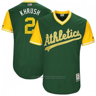 Maglia Baseball Uomo Oakland Athletics 2017 Little League World Series Khris Davis Verde