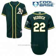 Maglia Baseball Uomo Oakland Athletics Josh Reddick 22 Verde Alternato Cool Base