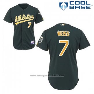 Maglia Baseball Uomo Oakland Athletics Walt Weiss 7 Verde Alternato Cool Base