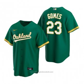 Maglia Baseball Uomo Oakland Athletics Yan Gomes Alternato Replica Verde