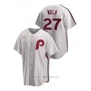 Maglia Baseball Uomo Philadelphia Phillies Aaron Nola Cooperstown Collection Home Bianco