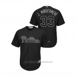 Maglia Baseball Uomo Philadelphia Phillies Brad Miller 2019 Players Weekend Replica Nero