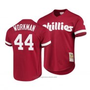 Maglia Baseball Uomo Philadelphia Phillies Brandon Workman Cooperstown Collection Rosso