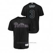 Maglia Baseball Uomo Philadelphia Phillies Bryce Harper 2019 Players Weekend Autentico Nero