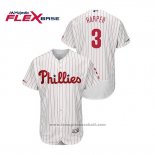 Maglia Baseball Uomo Philadelphia Phillies Bryce Harper Flex Base Bianco