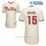 Maglia Baseball Uomo Philadelphia Phillies Dave Hollins 15 Crema Alternato Cool Base