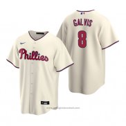 Maglia Baseball Uomo Philadelphia Phillies Freddy Galvis Replica Alternato Crema