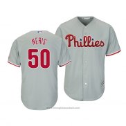 Maglia Baseball Uomo Philadelphia Phillies Hector Neris Cool Base Away Grigio