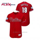 Maglia Baseball Uomo Philadelphia Phillies Jose Bautista 2019 Allenamento Primaverile Flex Base Rosso