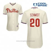 Maglia Baseball Uomo Philadelphia Phillies Mike Schmidt 20 Crema Alternato Cool Base