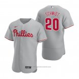 Maglia Baseball Uomo Philadelphia Phillies Mike Schmidt Autentico 2020 Road Grigio