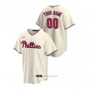 Maglia Baseball Uomo Philadelphia Phillies Personalizzate Replica Alternato Crema