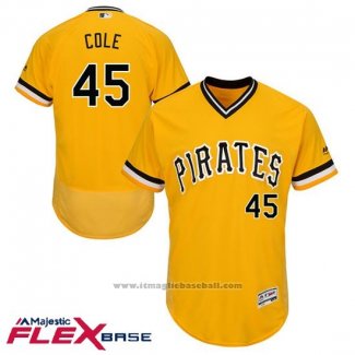 Maglia Baseball Uomo Pittsburgh Pirates Gerrit Cole Autentico Collection Or Flex Base Giocatore