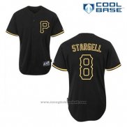 Maglia Baseball Uomo Pittsburgh Pirates Willie Stargell 8 Nero Fashion Cool Base