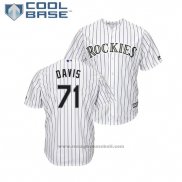 Maglia Baseball Uomo Rockies Wade Davis Cool Base Home Bianco