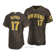 Maglia Baseball Uomo San Diego Padres Zach Davies Autentico Road 2020 Marrone