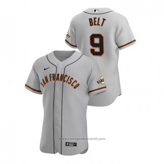 Maglia Baseball Uomo San Francisco Giants Brandon Belt Autentico 2020 Road Grigio