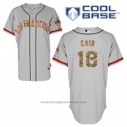 Maglia Baseball Uomo San Francisco Giants Matt Cain 18 Grigio Usmc Cool Base