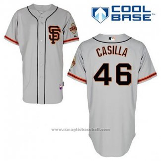 Maglia Baseball Uomo San Francisco Giants Santiago Casilla 46 Grigio Alternato Cool Base