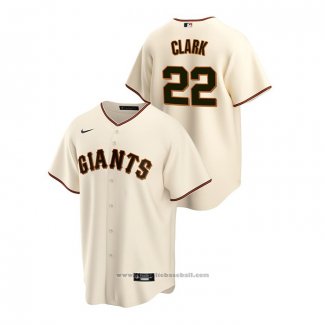 Maglia Baseball Uomo San Francisco Giants Will Clark Replica Home Crema