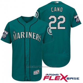 Maglia Baseball Uomo Seattle Mariners 22 Robinson Cano Verde 2017 Flex Base