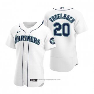 Maglia Baseball Uomo Seattle Mariners Daniel Vogelbach Autentico Primera Bianco