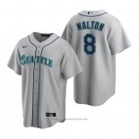 Maglia Baseball Uomo Seattle Mariners Donovan Walton Replica Road Grigio