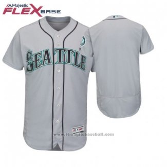 Maglia Baseball Uomo Seattle Mariners Grigio 2018 Festa della mamma Flex Base