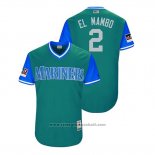 Maglia Baseball Uomo Seattle Mariners Jean Segura 2018 LLWS Players Weekend El Mambo Verde