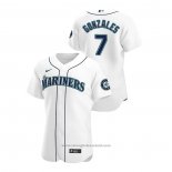 Maglia Baseball Uomo Seattle Mariners Marco Gonzales Autentico 2020 Primera Bianco