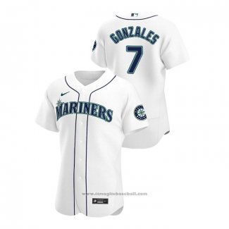 Maglia Baseball Uomo Seattle Mariners Marco Gonzales Autentico 2020 Primera Bianco