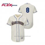 Maglia Baseball Uomo Seattle Mariners Mike Leake 150 Anniversario Autentico Flex Base Crema