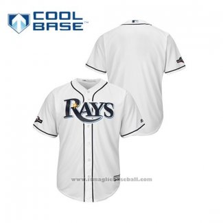 Maglia Baseball Uomo Tampa Bay Rays 2019 Postseason Cool Base Bianco