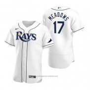 Maglia Baseball Uomo Tampa Bay Rays Austin Meadows Autentico Primera Bianco