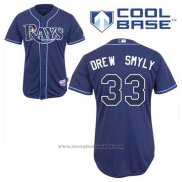 Maglia Baseball Uomo Tampa Bay Rays Drew Smyly 33 Alternato Cool Base Blu