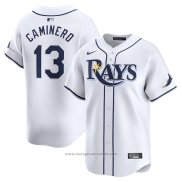Maglia Baseball Uomo Tampa Bay Rays Junior Caminero Home Limited Bianco