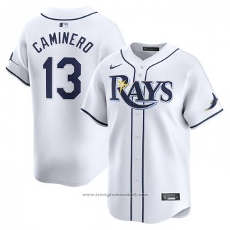 Maglia Baseball Uomo Tampa Bay Rays Junior Caminero Home Limited Bianco