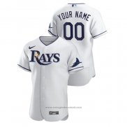 Maglia Baseball Uomo Tampa Bay Rays Personalizzate Authentic Bianco