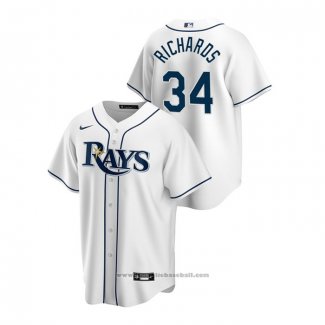 Maglia Baseball Uomo Tampa Bay Rays Trevor Richards Replica Home Bianco