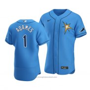 Maglia Baseball Uomo Tampa Bay Rays Willy Adames 2020 Alternato Autentico Blu