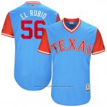 Maglia Baseball Uomo Texas Rangers 2017 Little League World Series Austin Bibens Dirkx Blu